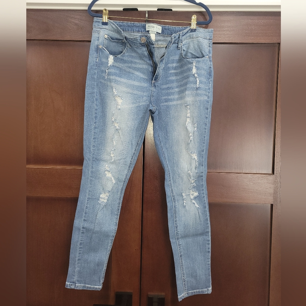 Mudd Blue Skinny Distressed Jeans